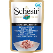 Agras Schesir Tuna with Sea Bass Храна за котки с риба тон и лаврак в желе 50 гр (пауч)